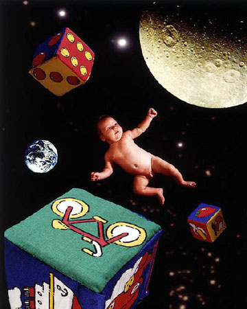 Space Baby, in camera composite, 5x4 - 48k